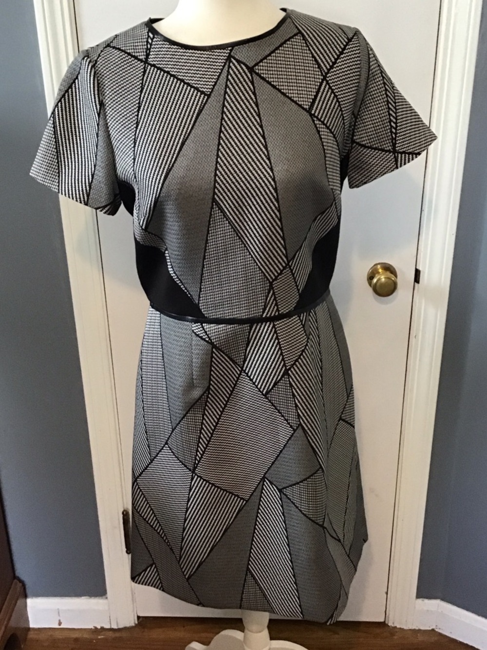 Tahari Black and white dress